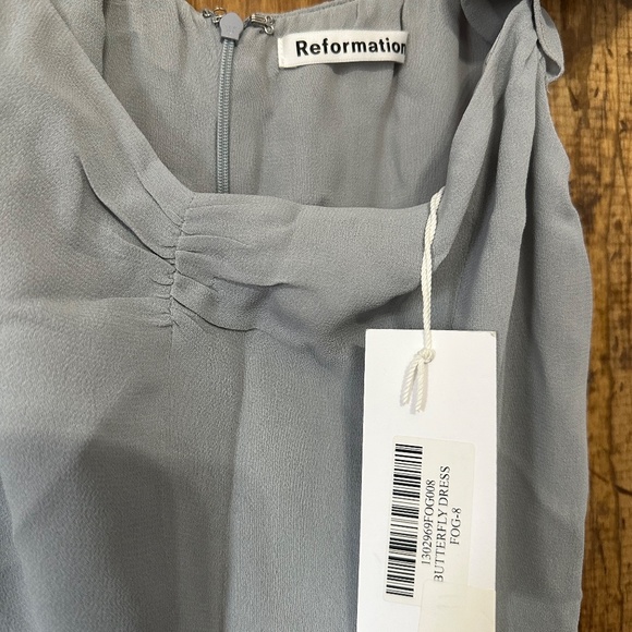 NWT Reformation Butterfly Dress -- Fog 8 - Picture 3 of 3
